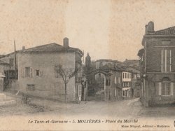 Carte postale ancienne de la ville de Molières 82