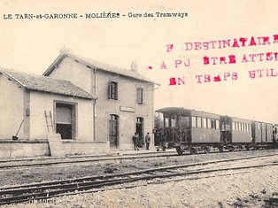 Carte postale ancienne de la ville de Molières 82