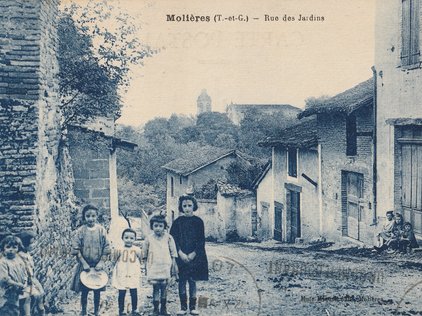 Carte postale ancienne de la ville de Molières 82