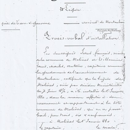 Lettre de la gendarmerie