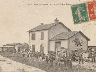 Carte postale ancienne de la ville de Molières 82