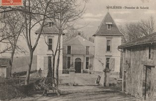 Carte postale ancienne de la ville de Molières 82