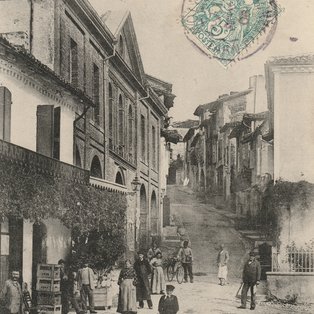 Carte postale ancienne de la ville de Molières 82