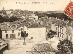 Carte postale ancienne de la ville de Molières 82