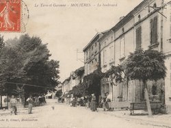 Carte postale ancienne de la ville de Molières 82