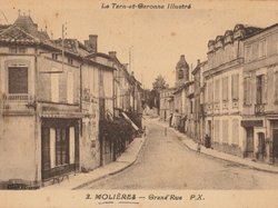 Carte postale ancienne de la ville de Molières 82