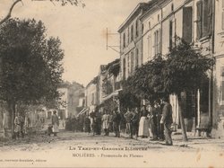 Carte postale ancienne de la ville de Molières 82