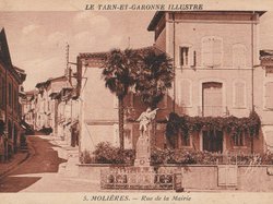 Carte postale ancienne de la ville de Molières 82