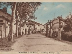 Carte postale ancienne de la ville de Molières 82
