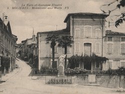 Carte postale ancienne de la ville de Molières 82