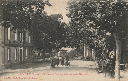 Carte postale ancienne de la ville de Molières 82