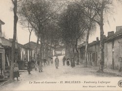Carte postale ancienne de la ville de Molières 82
