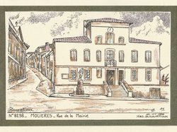 Carte postale ancienne de la ville de Molières 82