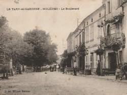 Carte postale ancienne de la ville de Molières 82