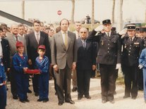 photo de l'inauguration de la caserne des pompiers, 1992
