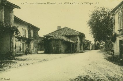 carte postale d'espanel, Rue Principale, 1925
