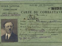 Carte du Combattant 14-18