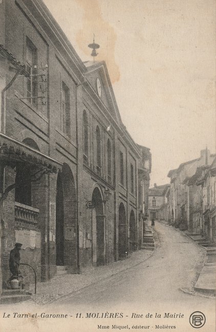 Carte postale ancienne de la ville de Molières 82