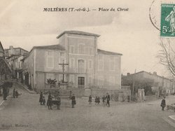 Carte postale ancienne de la ville de Molières 82