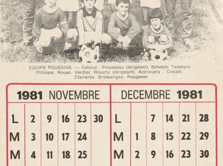 photo de l'équipe de poussins de 1981