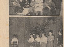 Spectacle de noël, 1957 Phot de spectacle d'écoliers