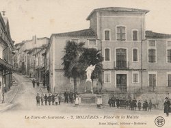Carte postale ancienne de la ville de Molières 82