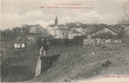 Carte postale ancienne de la ville de Molières 82