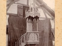 photo de la chaire de l'église de Molires