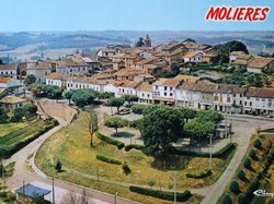 Carte postale ancienne de la ville de Molières 82