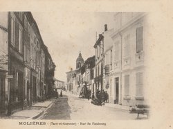 Carte postale ancienne de la ville de Molières 82