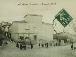Carte postale ancienne de la ville de Molières 82