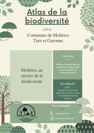 capture d'écran de l'atlas de la biodiversité de Molières