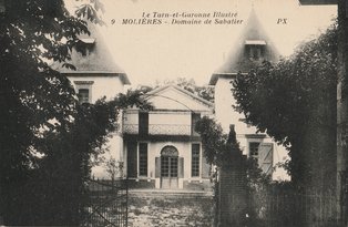 Carte postale ancienne de la ville de Molières 82