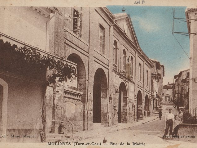 Carte postale ancienne de la ville de Molières 82