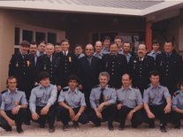 photo de l'inauguration de la caserne des pompiers, 1992