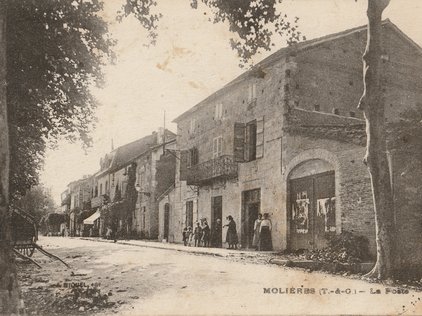 Carte postale ancienne de la ville de Molières 82