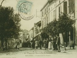 Carte postale ancienne de la ville de Molières 82