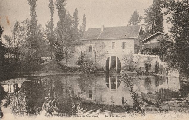 Carte postale ancienne de la ville de Molières 82
