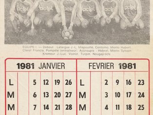 photo de l'équipe de foot de 1981