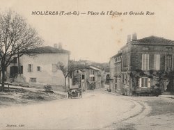 Carte postale ancienne de la ville de Molières 82